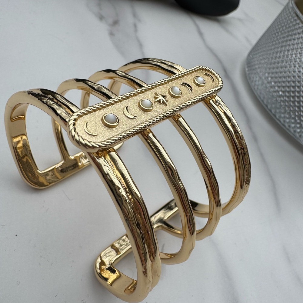 Jane Win Forever Eclipse Gold Bangle Bracelet Cuf… - image 8